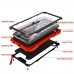 iPhone 6 6s Plus 5.5 - R-Just Red Black Waterproof Shockproof Aluminum Gorilla Glass Metal Military Heavy Duty Bumper Cover Case